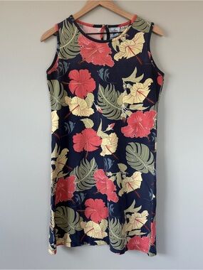 Guy Harvey Bluewater Tropical Hibiscus Dress 🌺 Resort Coastal Beachcore Size M